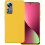 Basey Xiaomi 12x Hoesje Siliconen Hoes Case Cover Xiaomi 12x- - Geel