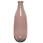 Decoris Vaas/bloemenvaas Van Gerecycled Glas - D15 X H40 Cm Vazen - Roze