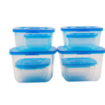 Discountershop - Vershoudbakjes - 10-delig - Vershouddozen Levensmiddelen 10 Delig - Blauw