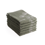 Luxe Keukendoeken - 6 Stuks - Patroon Dandelion - Oud - 50x50cm - Groen