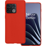 Basey Oneplus 10 Pro Hoesje Siliconen Hoes Case Cover Oneplus 10 Pro- - Rood