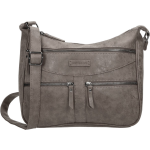 Bicky Bernard Omhang Schoudertas Ritsvakjes Trendy Tas - Mid-grey - Grijs