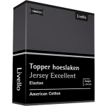 Livello Hoeslaken Topper Jersey Excellent Dark Grey 90 X 200 Cm - Grijs