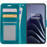 Basey Oneplus 10 Pro Hoesje Book Case Kunstleer Cover Hoes Oneplus 10 Pro- - Turquoise