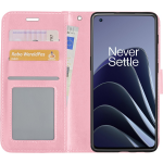 Basey Oneplus 10 Pro Hoesje Book Case Kunstleer Cover Hoes Oneplus 10 Pro-licht - Roze