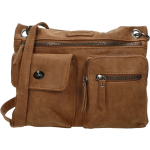 Bicky Bernard Crossbodytas - Platte Tas - Tas Met Veel Ritssluiting - Camel- Bb66666 - Bruin