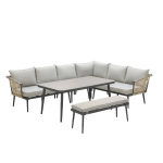 Garden Impressions Ralph Lounge Dining Set 6-delig - Natural Rotan - Bruin