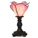 HAES deco - Tiffany Tafellamp Roze Ø 20x30 Cm Fitting E14 / Lamp Max 1x25w