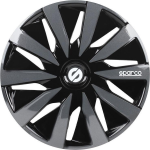 Sparco - Wieldoppen - Velgen - 15 Inch - Zwart/zilver