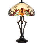 HAES deco - Tiffany Tafellamp Beige, Rood Ø 40x60 Cm Fitting E27 / Lamp Max 2x60w