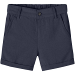 Name it - Bermuda De Niño Con Lino De Cintura Ajustable - Azul