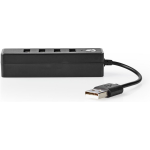 Nedis UHUBU2420BK - Hub - Zwart