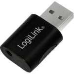 LogiLink Adap USB 2.0 USB-A/M, 3,5mm black, 4-Pin/F
