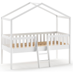 Vipack Dallas Huisbed Verhoogd met Ladder Wit