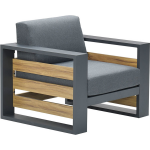 Garden Impressions Solo Lounge Fauteuil - Carbon Black/mystic Grey - Grijs