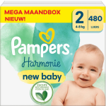 Pampers - Harmonie - Maat 2 - Mega Maandbox - 480 Stuks - 4/8 Kg