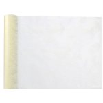 Santex Tafelloper Op Rol - Ivoor Wit - 30 Cm X 10 M - Non Woven Polyester - Feesttafelkleden