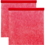 Santex Feest Tafelkleed Op Rol - 2x 120 Cm X 10 M - Non Woven Polyester - Feesttafelkleden - Rood