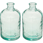 Bloemenvaas - 2x - Apotheker Fles Model - Transparant - Glas - H32 X D18 Cm - Vazen