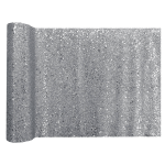 Santex Tafelloper Op Rol - Zilver Glitter - 28 X 300 Cm - Polyester - Feesttafelkleden