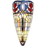 HAES deco - Wandlamp Tiffany Blauw 26x15x52 Cm E27/max 2x60w