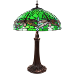 HAES deco - Tiffany Tafellamp Groen Ø 41x57 Cm Fitting E27 / Lamp Max 2x40w