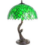 HAES deco - Tiffany Tafellamp Groen Ø 41x57 Cm Fitting E27 / Lamp Max 2x60w