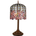 HAES deco - Tiffany Tafellamp Blauw, Roze Ø 40x84 Cm Fitting E27 / Lamp Max 3x60w