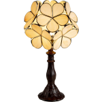 HAES deco - Tiffany Tafellamp Beige 21x21x38 Cm Fitting E14/ Lamp Max 1x25w