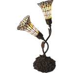 HAES deco - Tiffany Tafellamp Meerkleurig 34x25x58 Cm Fitting E14 / Lamp Max 2x25w