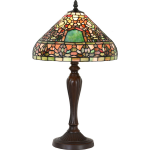 HAES deco - Tiffany Tafellamp Groen, Bruin, Rood Ø 30x53 Cm Fitting E27 / Lamp Max 1x60w