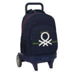 Benetton Schoolrugzak Met Wielen Sixties Marine (33 X 45 X 22 Cm) - Blauw