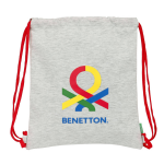 Benetton Rugtas Met Koordjes Pop (35 X 40 X 1 Cm) - Grijs