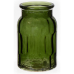 Bellatio Design Bloemenvaas Klein Transparant Glas - D10 X H16 Cm - Vazen - Groen