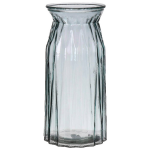 Bellatio Design Bloemenvaas - Helder - Transparant Glas - D12 X H24 Cm - Vazen - Blauw