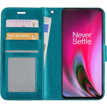 Basey Oneplus Nord 2 Hoesje Book Case Kunstleer Cover Hoes Oneplus Nord 2- - Turquoise