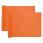 Santex Feest Tafelloper Op Rol - 2x 30 Cm X 10 M - Non Woven Polyester - Feesttafelkleden - Oranje