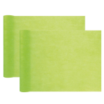 Santex Tafelloper Op Rol - 2x - Appel - 30 Cm X 10 M - Non Woven Polyester - Feesttafelkleden - Groen