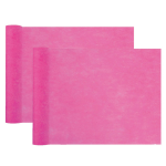 Santex Tafelloper Op Rol - 2x - Fuchsia - 30 Cm X 10 M - Non Woven Polyester - Feesttafelkleden - Roze