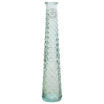 Decoris Vaas/bloemenvaas Van Gerecycled Glas - D7 X H32 Cm - Transparant - Vazen