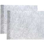 Santex Tafelloper Op Rol - 2x - Metallic Zilver - 30 X 500 Cm - Non Woven Polyester - Feesttafelkleden - Silver