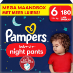Pampers - Baby Dry Night Pants - Maat 6 - Mega Maandbox - 180 Stuks - 15+ Kg