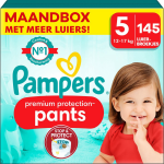 Pampers - Premium Protection Pants - Maat 5 - Maandbox - 145 Stuks - 12/17 Kg