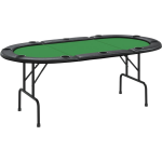Vidaxl Pokertafel Voor 10 Spelers Inklapbaar 206x106x75 Cm - Verde