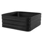 Wastafel Vierkante Vorm 39x39x15 Cm Keramisch Ml-design - Zwart