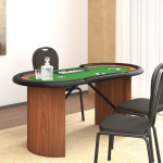 Vidaxl Pokertafel Voor 10 Spelers Met Fichebak 160x80x75 Cm - Groen