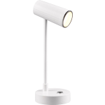 BES LED Led Bureaulamp - Trion Lono - 2.5w - Aanpasbare Kleur - Dimbaar - Rond - Mat Wit - Kunststof