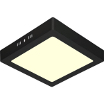 BES LED Led Downlight - 18w - Warm Wit 3000k - Mat - Opbouw - Vierkant - Aluminium - 225mm - Zwart