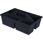 Excellent Houseware Gereedschap Opbergbox/opbergdoos/mand Antraciet Met Handvat 39 X 26 X 12 Cm Kunststof - Opbergbox - Grijs