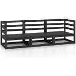 Vidaxl Tuinbank 3-zits Massief Grenenhout - Negro